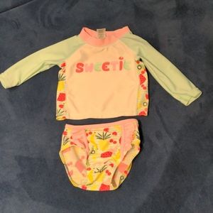Girl 2 piece swimsuit from Target 6-9m